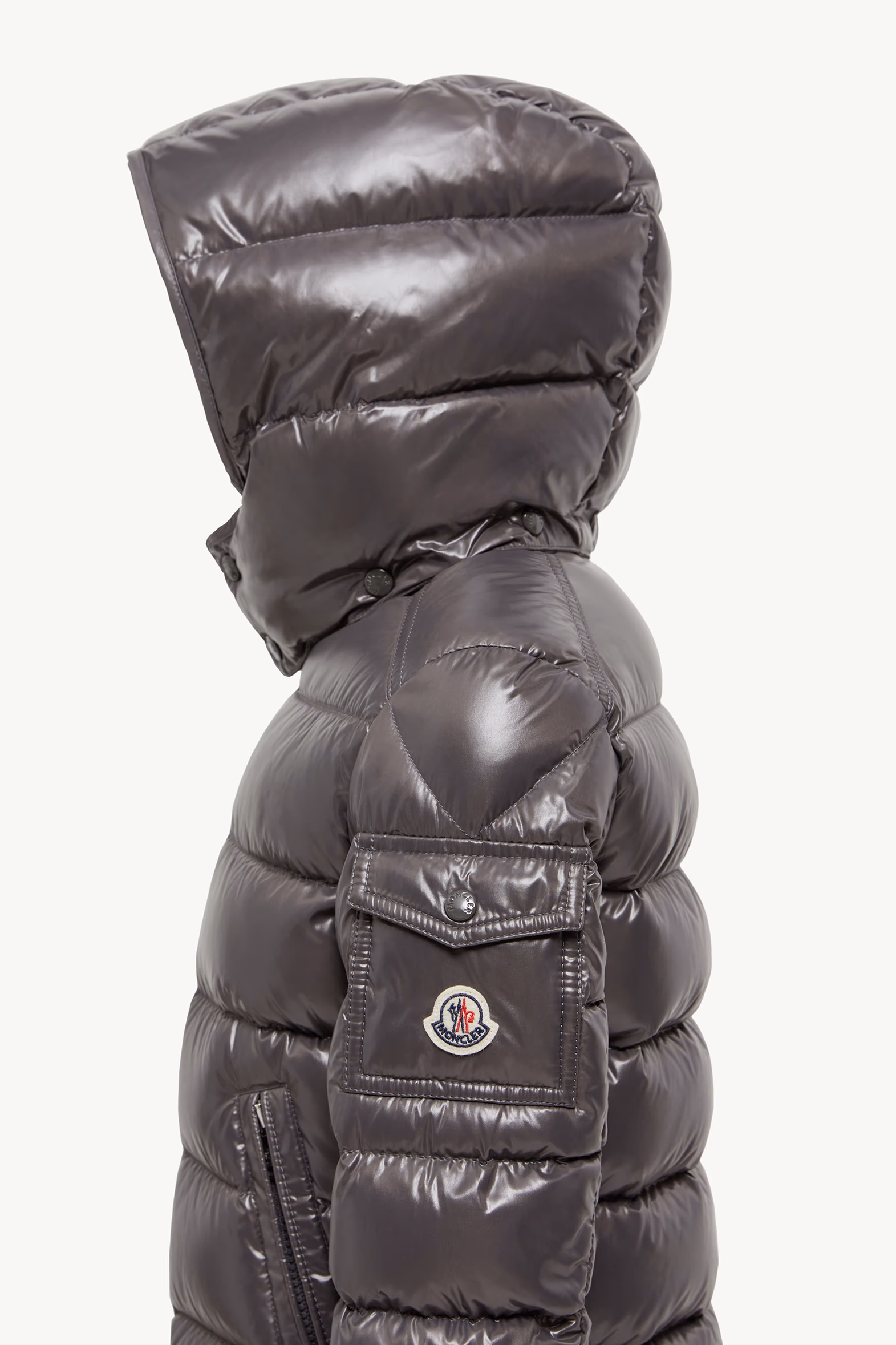 Nouvelle doudoune à capuche Moncler Maya Garçon Gris foncé Moncler 3